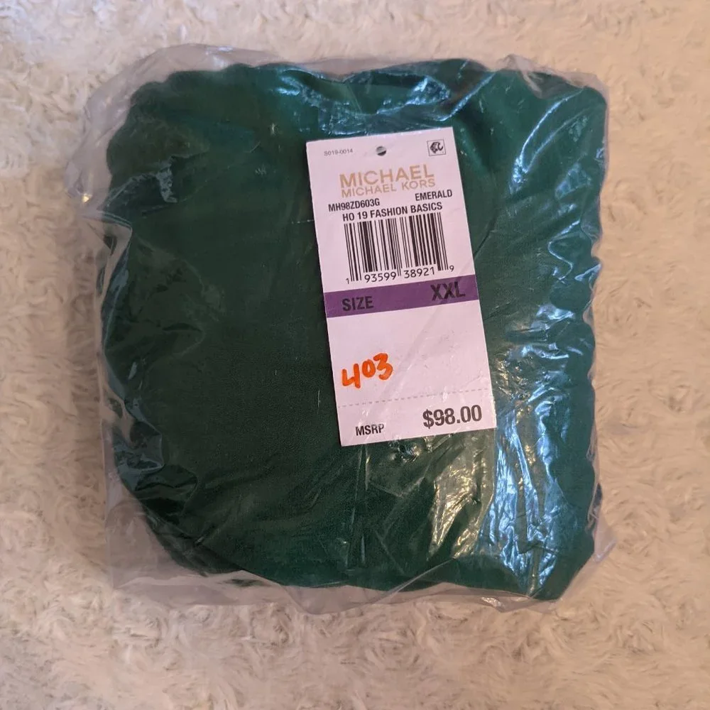 Michael Michael Kors Tie-Neck Dress Green Size XXL - Picture 5 of 5